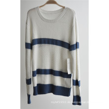 Damen 100% Baumwolle Strick Pullover Pullover